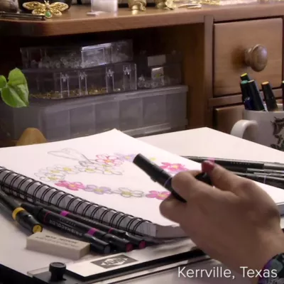 Enamel Floral Heart Wreath Pendant 5 Enamel Floral Heart Wreath Pendant - Image 5