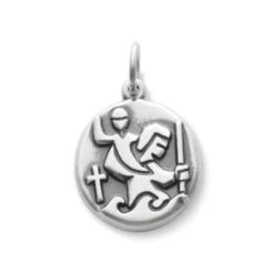 Round St. Christopher Medal Charm