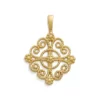 Twisted Wire Lacy Cross Pendant