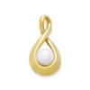 Graceful Twist Pendant With Cultured Pearl