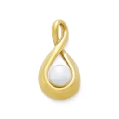 Graceful Twist Pendant With Cultured Pearl