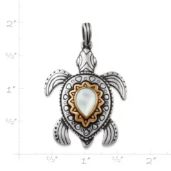 Sea Turtle Gemstone Pendant -Fashion Accessories CM 5732 643551 rul