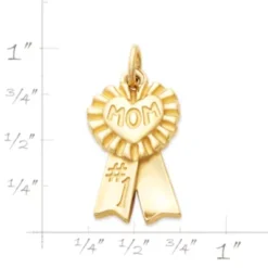 Blue Ribbon "Mom" Charm -Fashion Accessories CM 5735 351283 rul