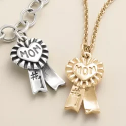 Blue Ribbon "Mom" Charm -Fashion Accessories CM 5735 mw
