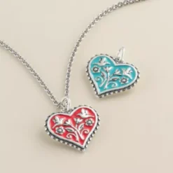 Enamel Hearts In Bloom Charm -Fashion Accessories CM 5789 cw