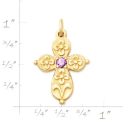 Floret Gemstone Cross Charm -Fashion Accessories CM 5794 310047 rul