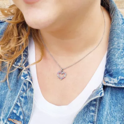 Enamel Floral Heart Wreath Pendant 3 Enamel Floral Heart Wreath Pendant - Image 3