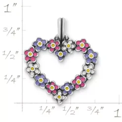 Enamel Floral Heart Wreath Pendant 8 Enamel Floral Heart Wreath Pendant -Fashion Accessories CM 5973 281467 rul