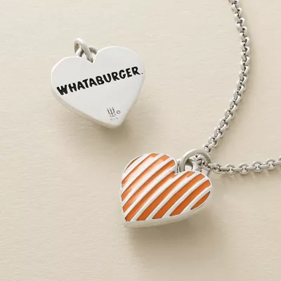 Enamel "Whataburger®" Heart Charm 3 Enamel "Whataburger®" Heart Charm - Image 3