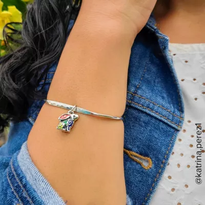 Enamel Festive Bunny Charm 3 Enamel Festive Bunny Charm - Image 3