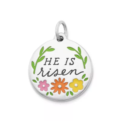 Enamel "He Is Risen" Charm 1 Enamel "He Is Risen" Charm