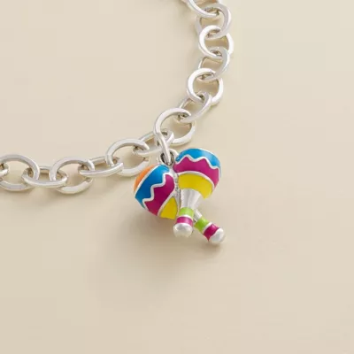 Enamel Festive Maracas Charm 2 Enamel Festive Maracas Charm - Image 2