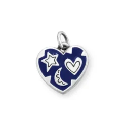 Enamel Written In The Stars Heart Charm