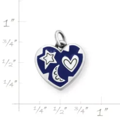 Enamel Written In The Stars Heart Charm -Fashion Accessories CM 6078 459914 rul
