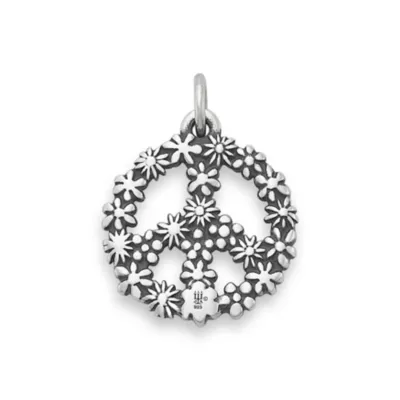 Floral Peace Sign Charm 2 Floral Peace Sign Charm - Image 2