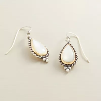 Alessandra Mother Of Pearl Drop Earrings 2 Alessandra Mother Of Pearl Drop Earrings - Image 2