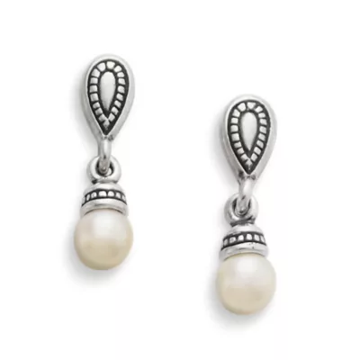 Vintage Cultured Pearl Drop Earrings 1 Vintage Cultured Pearl Drop Earrings