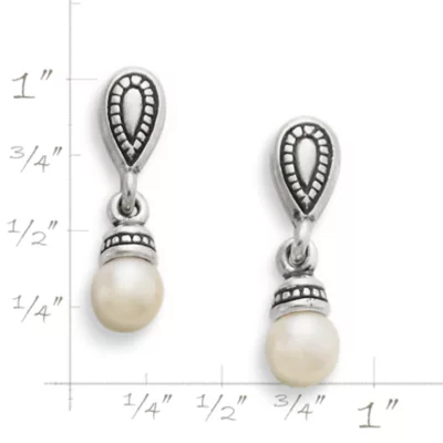 Vintage Cultured Pearl Drop Earrings 2 Vintage Cultured Pearl Drop Earrings - Image 2