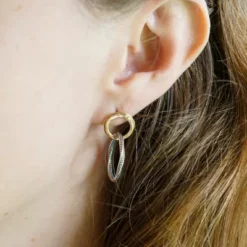 Connected Circles Drop Earrings -Fashion Accessories EP 1898 262777 IGC