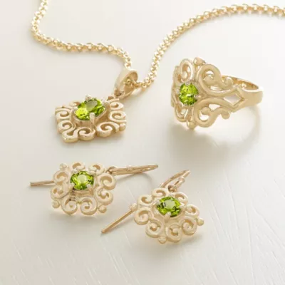 Scrolled Birthstone Pendant 2 Scrolled Birthstone Pendant - Image 2